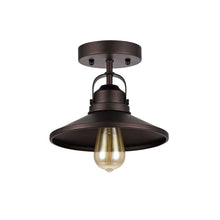 Load image into Gallery viewer, RADIANCE goods 1 Light Rubbed Bronze Semi-Flush Ceiling Mount 9" Wide