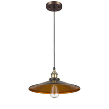 Load image into Gallery viewer, RADIANCE goods Industrial 1 Light Rubbed Bronze Ceiling Pendant 14" Wide