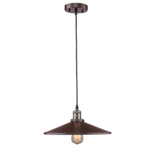 Load image into Gallery viewer, RADIANCE goods Industrial 1 Light Rubbed Bronze Ceiling Pendant 14" Wide