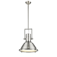 Load image into Gallery viewer, RADIANCE goods Industrial 1 Light Brushed Nickel Ceiling Pendant 16" Wide