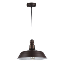 Load image into Gallery viewer, RADIANCE goods Industrial 1 Light Rubbed Bronze Ceiling Pendant 14" Wide