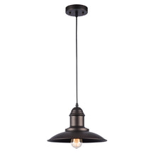 Load image into Gallery viewer, RADIANCE goods Industrial 1 Light Rubbed Bronze Ceiling Pendant 12" Wide
