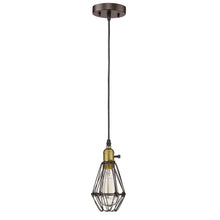 Load image into Gallery viewer, RADIANCE goods Industrial 1 Light Rubbed Bronze Ceiling Pendant 8" Wide