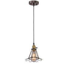 Load image into Gallery viewer, RADIANCE goods Industrial 1 Light Rubbed Bronze Ceiling Pendant 8" Wide