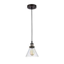 Load image into Gallery viewer, RADIANCE goods Industrial 1 Light Rubbed Bronze Ceiling Pendant 7" Wide