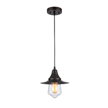 Load image into Gallery viewer, RADIANCE goods Industrial 1 Light Rubbed Bronze Ceiling Pendant 9" Wide