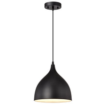 Load image into Gallery viewer, RADIANCE goods Industrial 1 Light Textured Black Ceiling Pendant 10" Wide
