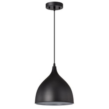 Load image into Gallery viewer, RADIANCE goods Industrial 1 Light Textured Black Ceiling Pendant 10" Wide