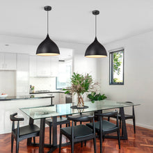 Load image into Gallery viewer, RADIANCE goods Industrial 1 Light Textured Black Ceiling Pendant 14" Wide