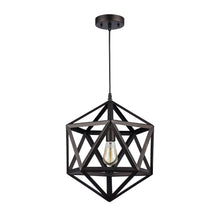 Load image into Gallery viewer, RADIANCE goods Industrial 1 Light Rubbed Bronze Ceiling Pendant 16" Wide