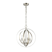 Load image into Gallery viewer, RADIANCE goods Industrial 4 Light Brushed Nickel Ceiling Pendant 16" Wide
