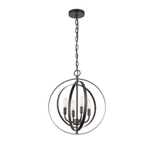 Load image into Gallery viewer, RADIANCE goods Industrial 4 Light Rubbed Bronze Ceiling Pendant 16" Wide