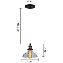 Load image into Gallery viewer, RADIANCE goods Industrial 1 Light Oil Rubbed Bronze Ceiling Pendant 8" Wide