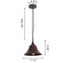 Load image into Gallery viewer, RADIANCE goods Industrial 1 Light Oil Rubbed Bronze Ceiling Pendant 11" Wide