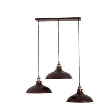 Load image into Gallery viewer, RADIANCE goods Industrial 3 Light Oil Rubbed Bronze Island Pendant 14" Wide