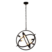 Load image into Gallery viewer, RADIANCE goods Industrial 6 Light Oil Rubbed Bronze Ceiling Pendant 20" Wide