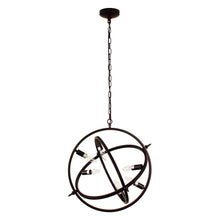 Load image into Gallery viewer, RADIANCE goods Industrial 6 Light Oil Rubbed Bronze Ceiling Pendant 20" Wide