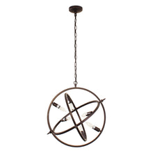 Load image into Gallery viewer, RADIANCE goods Industrial 6 Light Oil Rubbed Bronze Ceiling Pendant 20" Wide