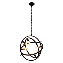 Load image into Gallery viewer, RADIANCE goods Industrial 6 Light Oil Rubbed Bronze Ceiling Pendant 20" Wide