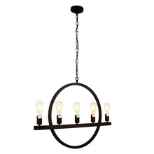 Load image into Gallery viewer, RADIANCE goods Farmhouse 5 Light Oil Rubbed Bronze Ceiling Pendant 32" Wide