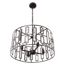 Load image into Gallery viewer, RADIANCE goods Contemporary 4 Light Rubbed Bronze Ceiling Pendant 20" Wide