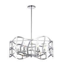 Load image into Gallery viewer, RADIANCE goods Transitional 6 Light Chrome Ceiling Pendant 25" Wide