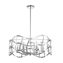 Load image into Gallery viewer, RADIANCE goods Transitional 6 Light Chrome Ceiling Pendant 25" Wide