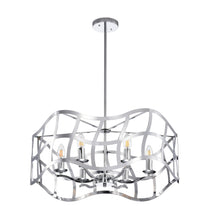 Load image into Gallery viewer, RADIANCE goods Transitional 6 Light Chrome Ceiling Pendant 25" Wide
