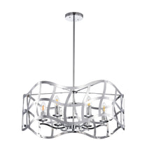 Load image into Gallery viewer, RADIANCE goods Transitional 6 Light Chrome Ceiling Pendant 25" Wide