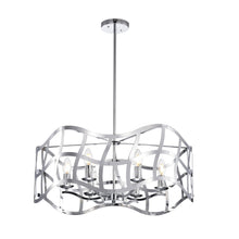 Load image into Gallery viewer, RADIANCE goods Transitional 6 Light Chrome Ceiling Pendant 25" Wide