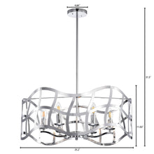 Load image into Gallery viewer, RADIANCE goods Transitional 6 Light Chrome Ceiling Pendant 25" Wide
