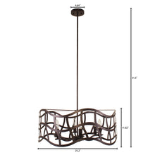 Load image into Gallery viewer, RADIANCE goods Transitional 6 Light Oil Rubbed Bronze Ceiling Pendant 25" Wide