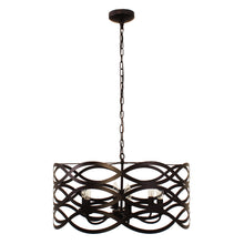 Load image into Gallery viewer, RADIANCE goods Transitional 6 Light Oil Rubbed Bronze Ceiling Pendant 24" Wide