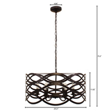 Load image into Gallery viewer, RADIANCE goods Transitional 6 Light Oil Rubbed Bronze Ceiling Pendant 24" Wide