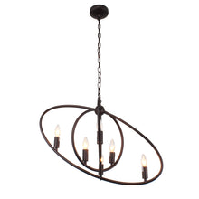 Load image into Gallery viewer, RADIANCE goods Transitional 6 Light Rubbed Bronze Ceiling Pendant 27" Wide
