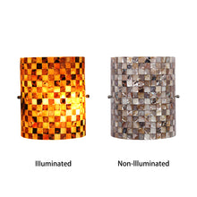 Load image into Gallery viewer, RADIANCE goods 1 Light Mosaic Seashell Wall Sconce 8" Wide