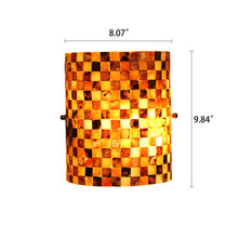 Load image into Gallery viewer, RADIANCE goods 1 Light Mosaic Seashell Wall Sconce 8" Wide