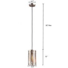 Load image into Gallery viewer, RADIANCE goods Industrial 1 Light Antique Silver Mini Ceiling Pendant 5.5" Wide