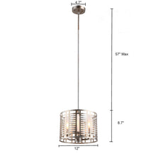 Load image into Gallery viewer, RADIANCE goods Industrial 4 Lights Antique Silver Ceiling Pendant 12" Wide