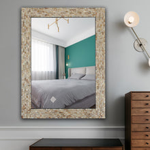 Load image into Gallery viewer, RADIANCE goods Seashell Finish Rectangular Framed Wall Mirror 32"