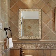 Load image into Gallery viewer, RADIANCE goods Seashell Finish Rectangular Framed Wall Mirror 32"