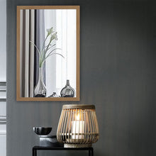 Load image into Gallery viewer, RADIANCE goods Textured Brass Rectangular Framed Wall Mirror 33"