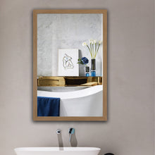 Load image into Gallery viewer, RADIANCE goods Textured Brass Rectangular Framed Wall Mirror 33"