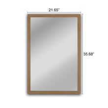Load image into Gallery viewer, RADIANCE goods Textured Brass Rectangular Framed Wall Mirror 33"