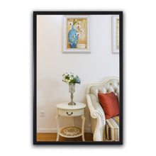 Load image into Gallery viewer, RADIANCE goods Textured Black Rectangular Framed Wall Mirror 36"