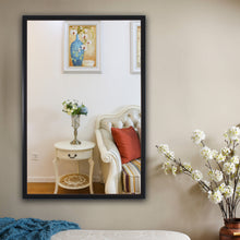 Load image into Gallery viewer, RADIANCE goods Textured Black Rectangular Framed Wall Mirror 36"