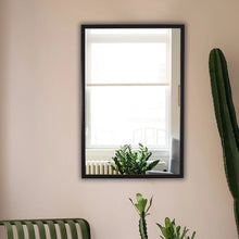 Load image into Gallery viewer, RADIANCE goods Textured Black Rectangular Framed Wall Mirror 36"