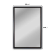 Load image into Gallery viewer, RADIANCE goods Textured Black Rectangular Framed Wall Mirror 36"