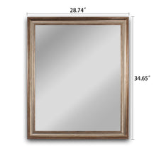 Load image into Gallery viewer, RADIANCE goods Textured Brass Rectangular Framed Wall Mirror 33"