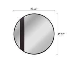 Load image into Gallery viewer, RADIANCE goods Black Finish Round Framed Wall Mirror 30"